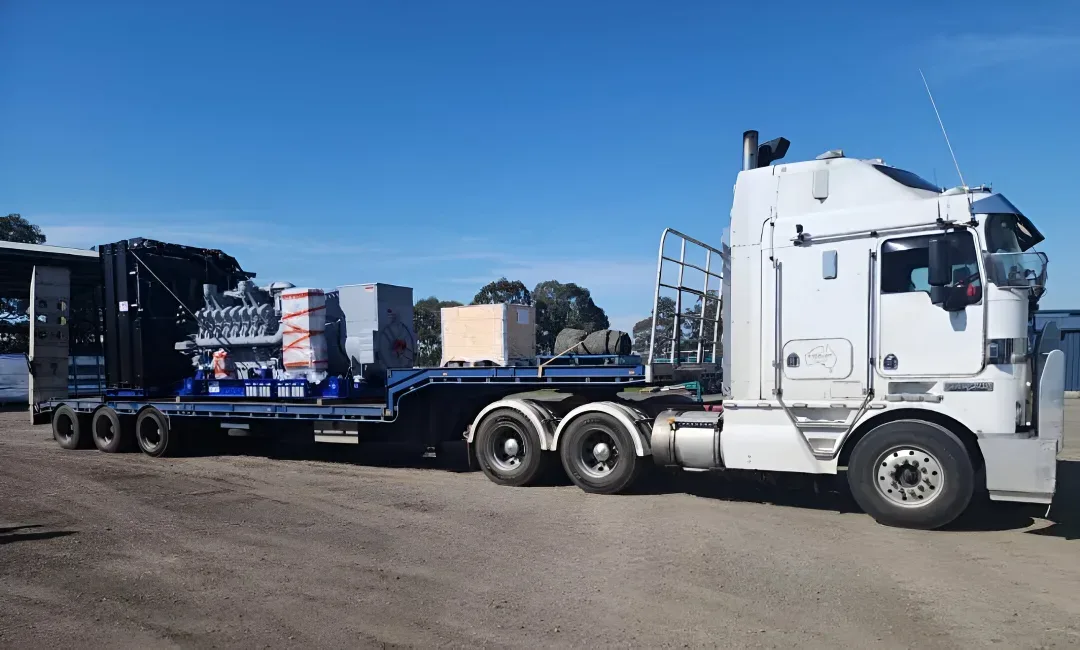 Truck delivering engine from Melbourne to Sydney